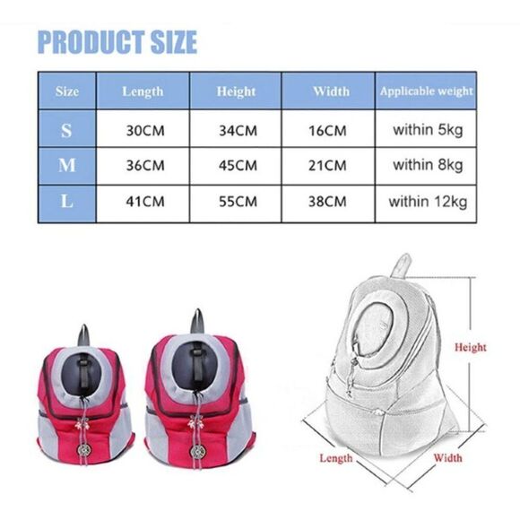 PET DOG BACKPACK CARRIER BAG - SMALL - Picture 9 of 9